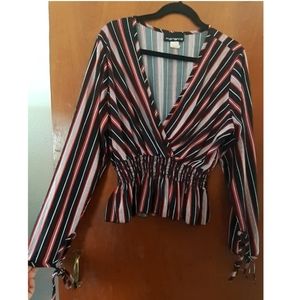 Striped shirt black and red